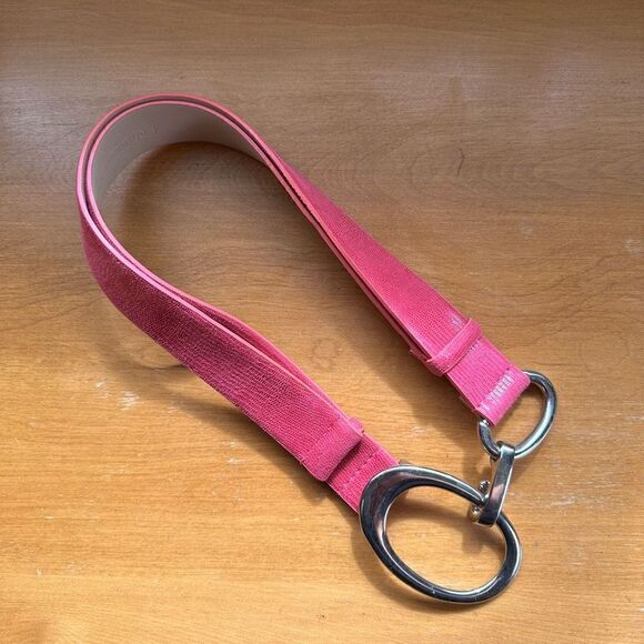 Coldwater Creek Women’s Vegan Leather Pink Python Embossed Adjustable Hipslung H - Picture 5 of 7
